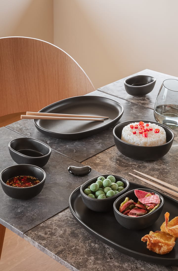 Plato Nordic kitchen ovalado 18,5x26 cm, Negro Eva Solo