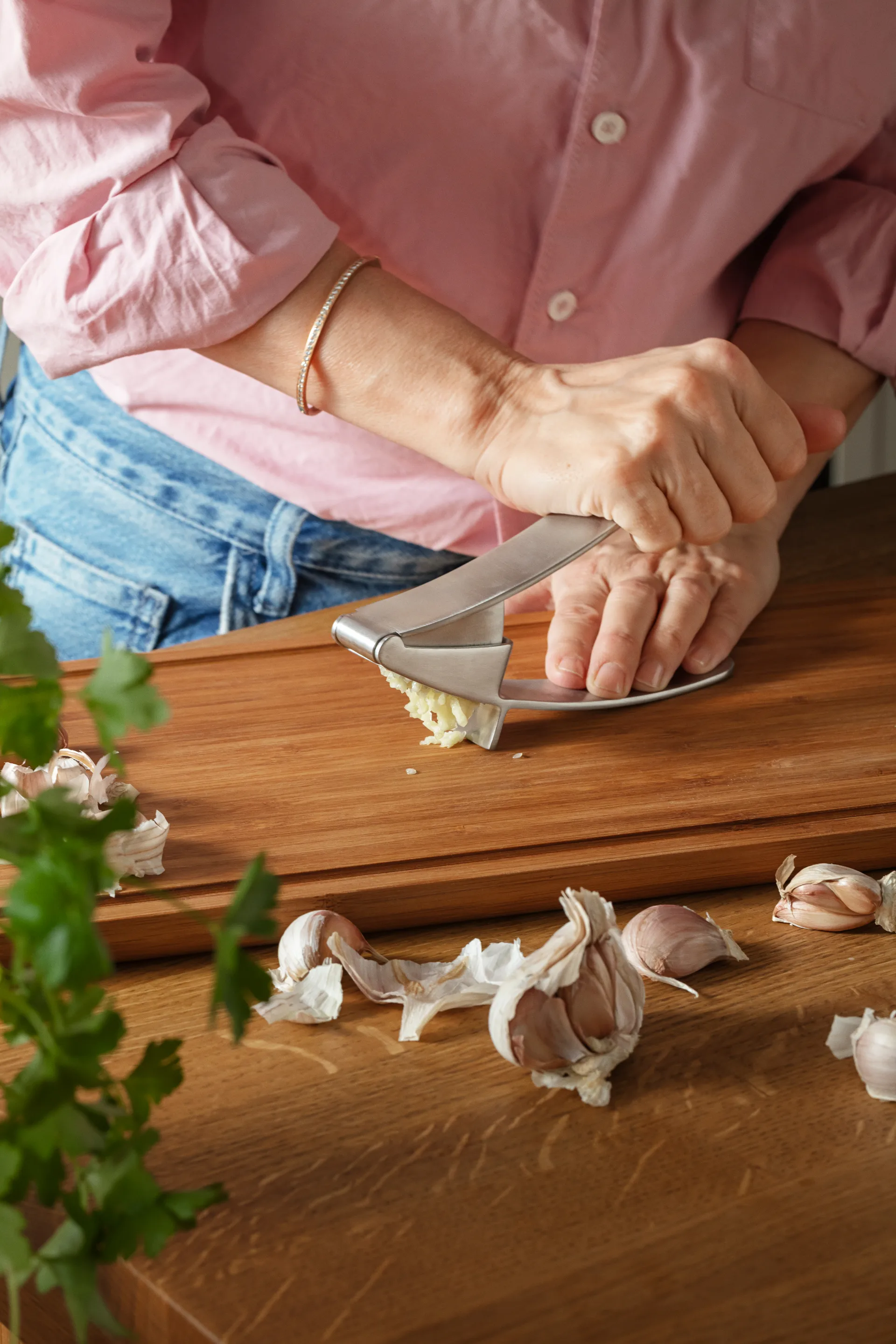 Prensa ajos Eva Solo, Brushed steel Eva Solo