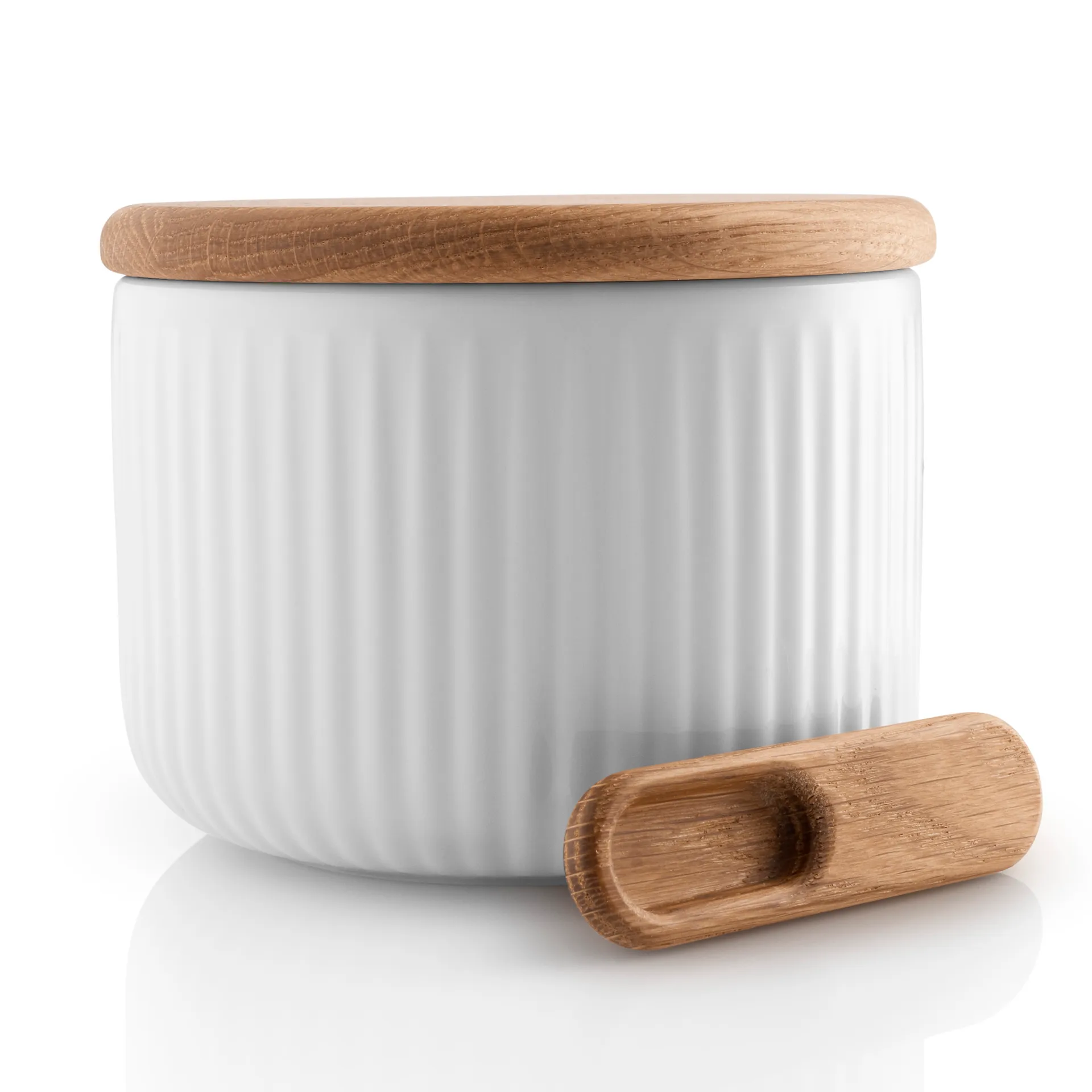 Salero con cuchara Eva Trio Legio Nova, blanco Eva Solo