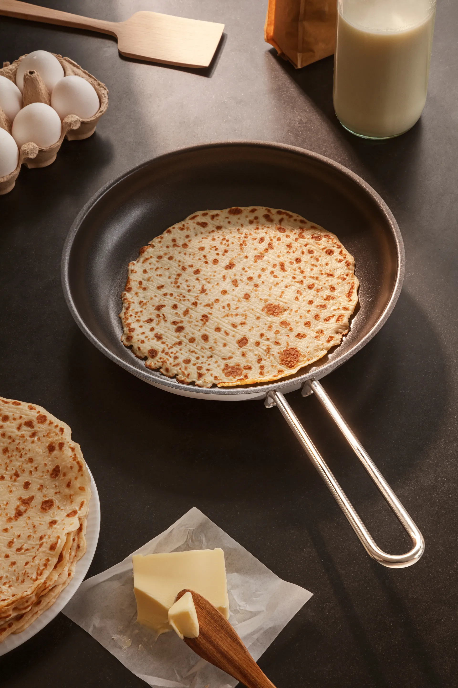 Sartén Eva Trio Stainless Steel Slip-Let, 28 cm Eva Solo