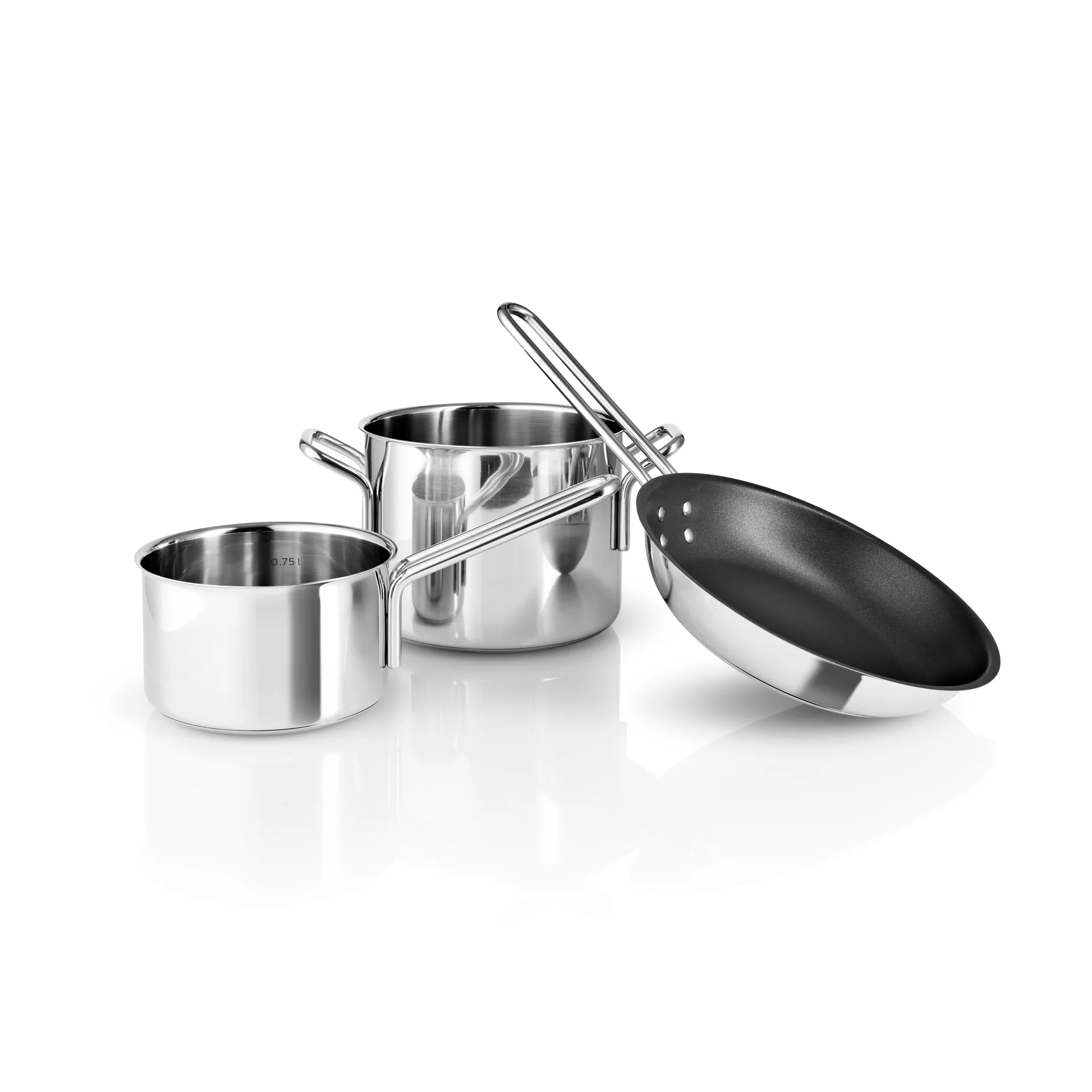 Set de inicio Eva Trio Stainless Steel, 3 piezas, Acero inoxidable Eva Solo