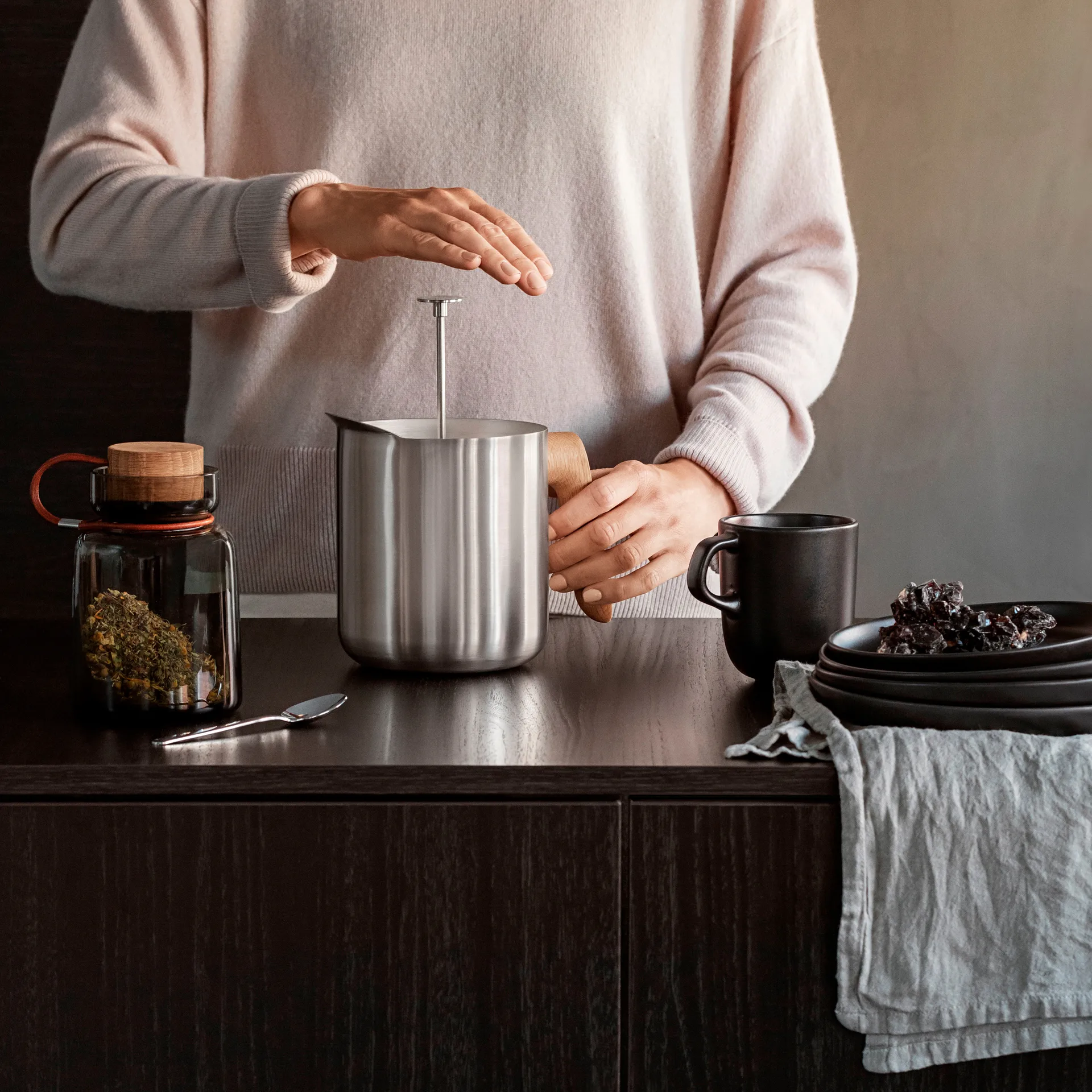 Tetera de émbolo Nordic Kitchen, acero inoxidable Eva Solo