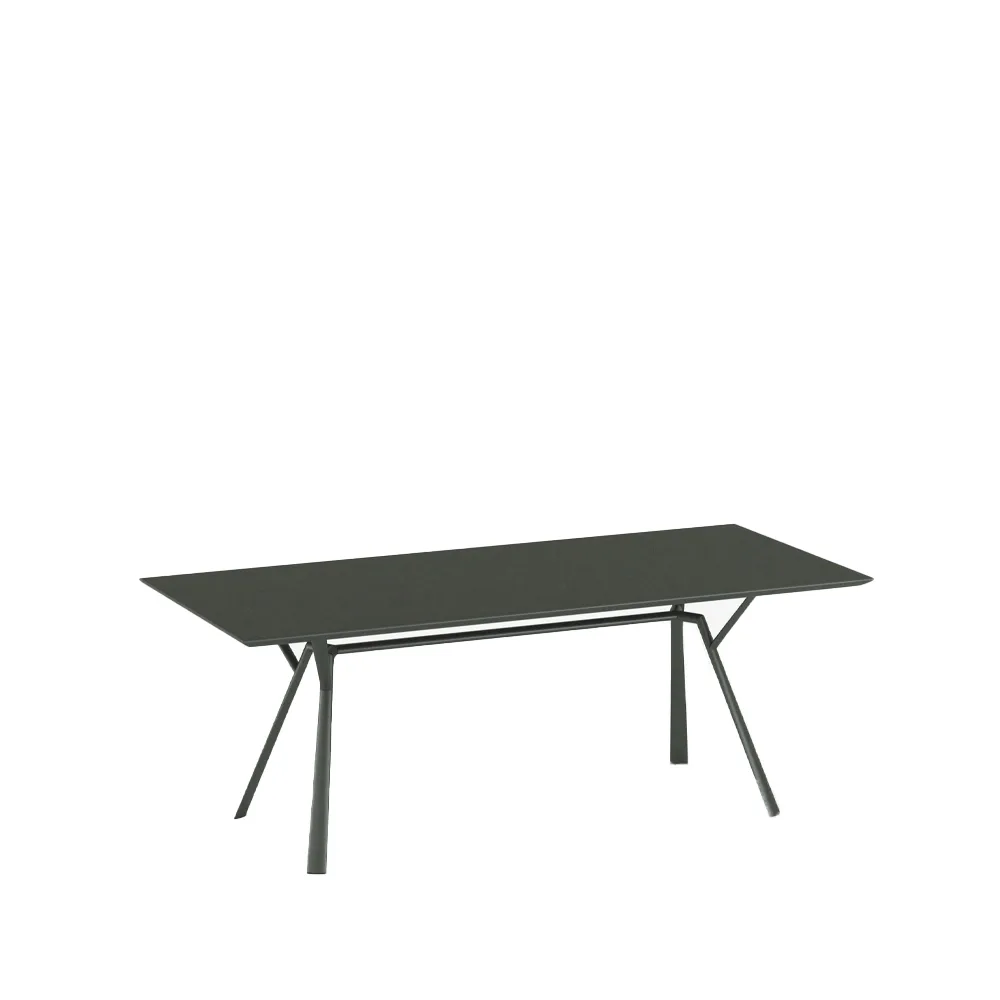 Mesa Radice Quadra, Metalic grey, 90x200 cm Fast