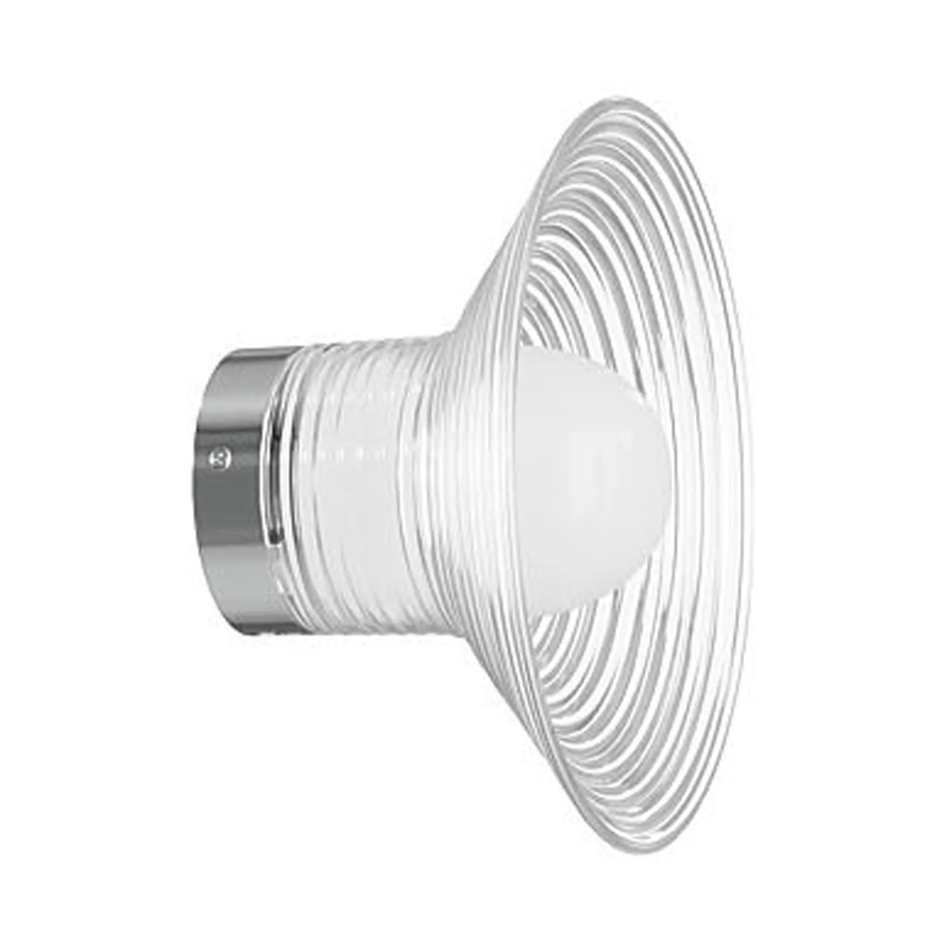 Aplique de pared U12 Sletterhage, Aluminio-cristal opalino, instalación fija FDB Møbler
