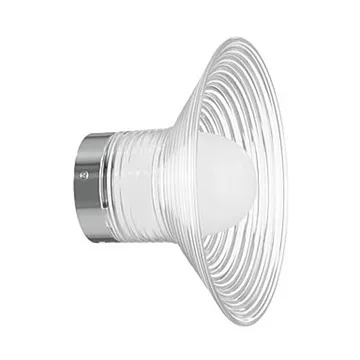 Aplique de pared U12 Sletterhage - Aluminio-cristal opalino, instalación fija - FDB Møbler