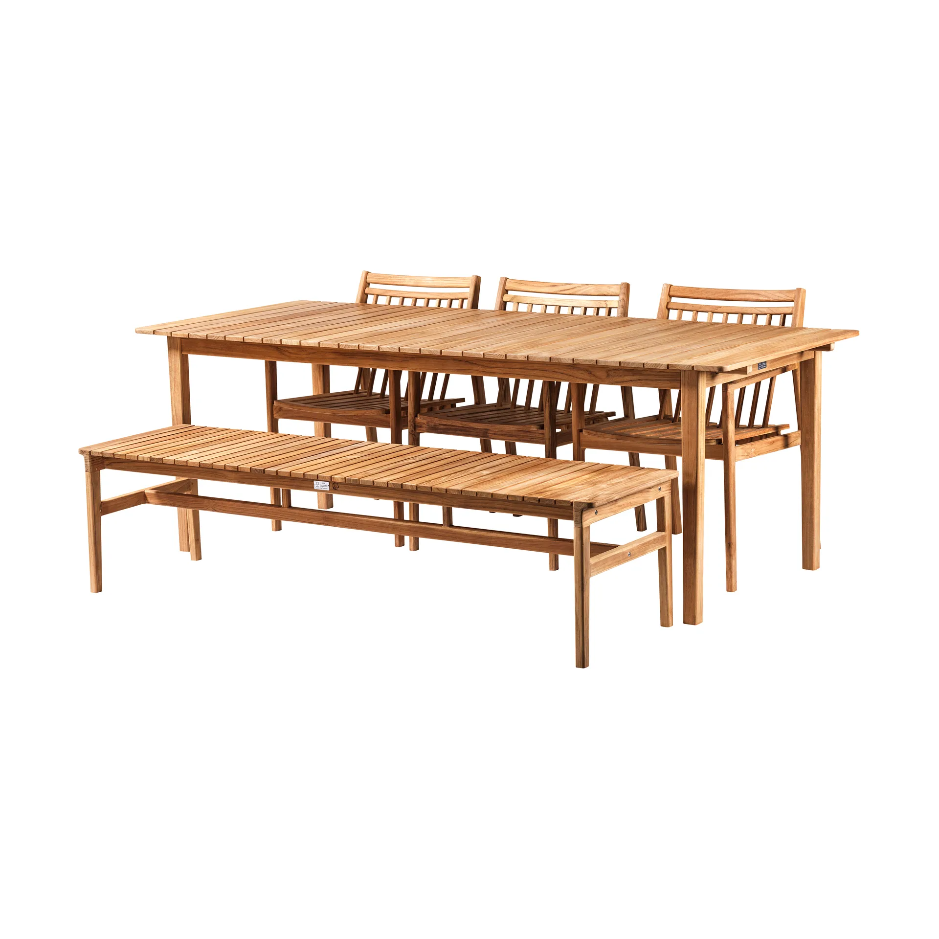 Banco de 3 plazas M10 Sammen, Teak-nature oiled FDB Møbler