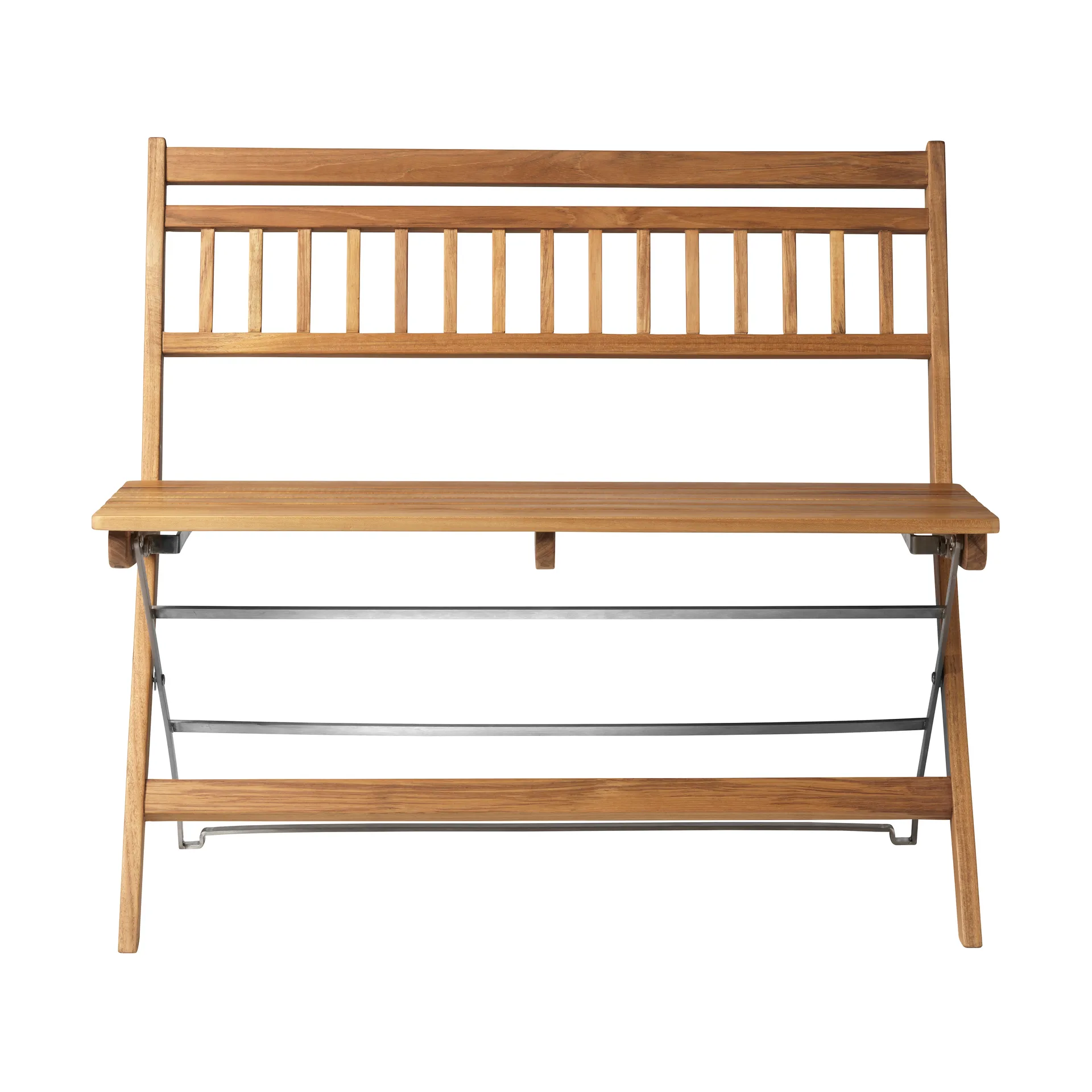 Banco de exterior M24 Lilleø, Teak-acero inoxidable FDB Møbler