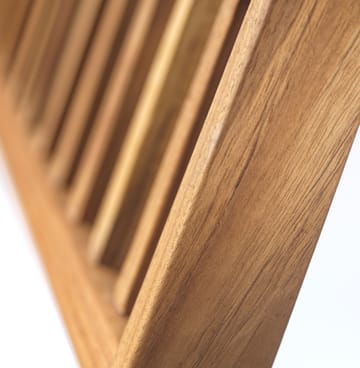 Banco de exterior M24 Lilleø - Teak-acero inoxidable - FDB Møbler