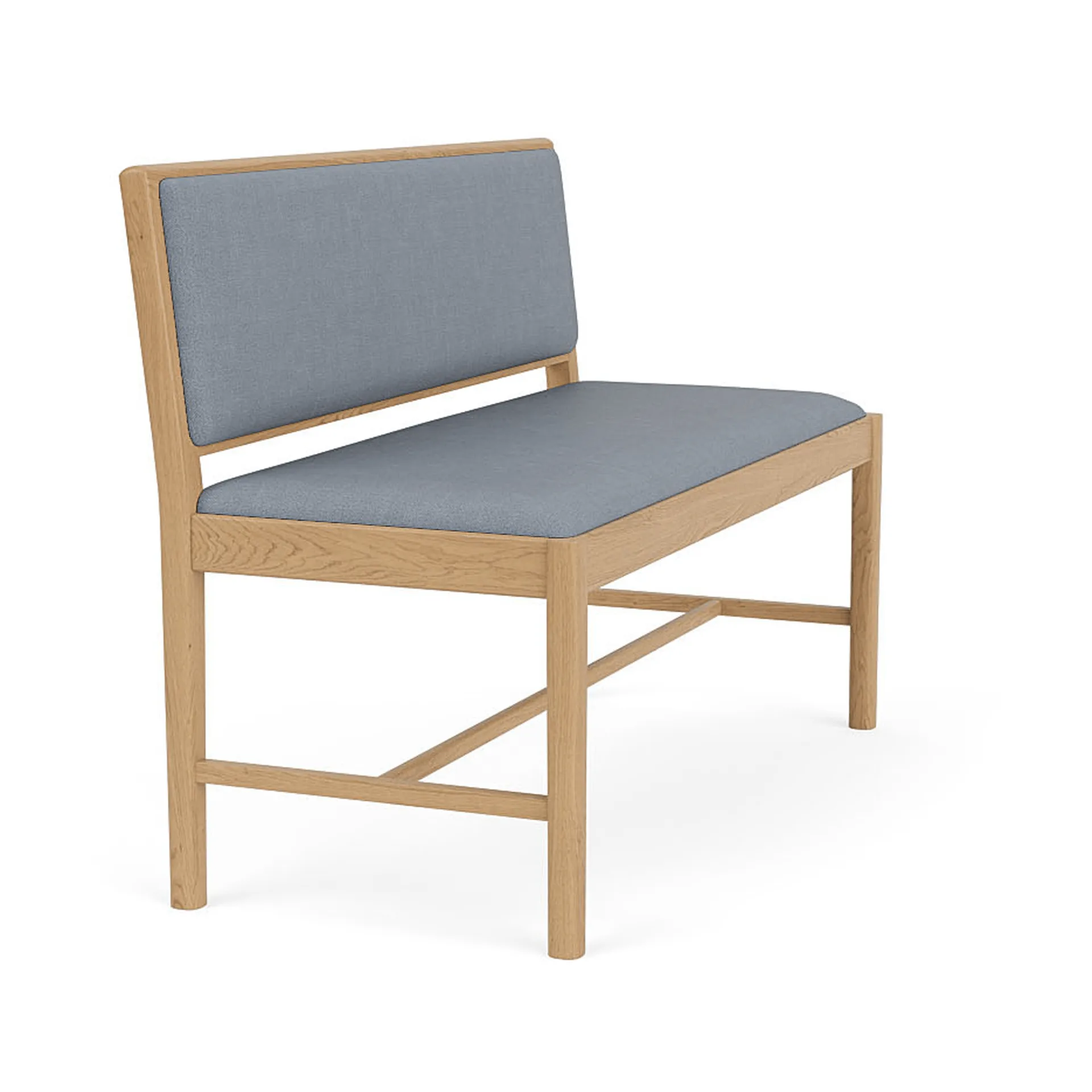  Banco J176 Sønderborg, Roble lacado-ploegwool blue FDB Møbler