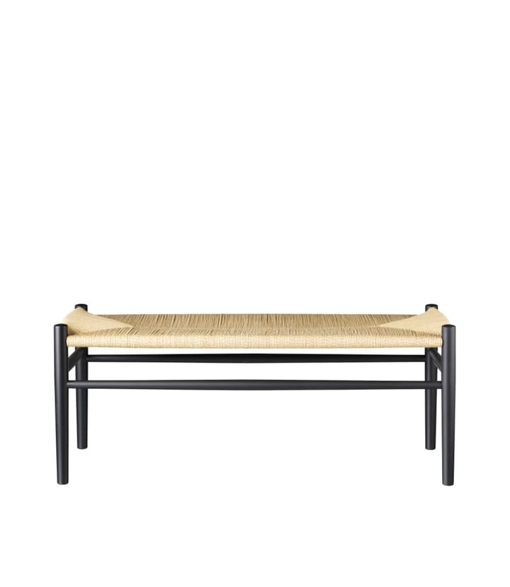 Banco J83B RAL 9005 brillo 10, Beech black painted-nature FDB Møbler