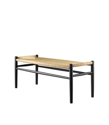 Banco J83B RAL 9005 brillo 10 - Beech black painted-nature - FDB Møbler