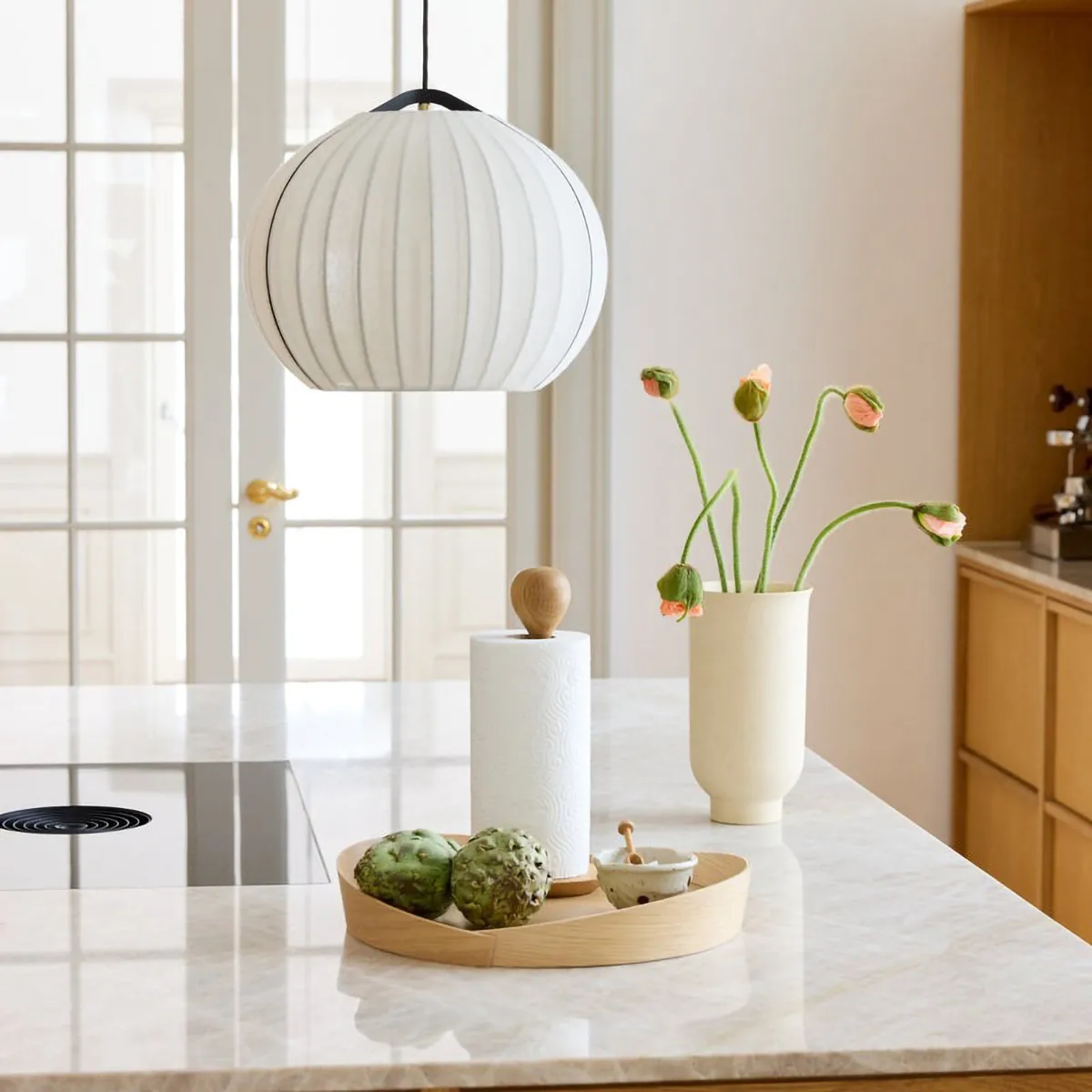 Bandeja V43 Top Ø38 cm, Roble lacado FDB Møbler