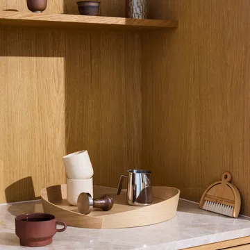 Bandeja V43 Top Ø38 cm - Roble lacado - FDB Møbler