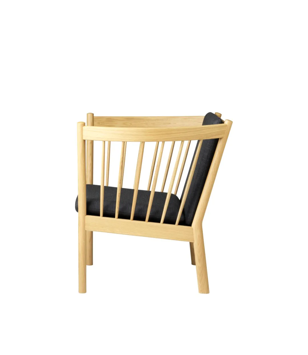 Butaca J146, Oak nature lacquered-dark grey FDB Møbler