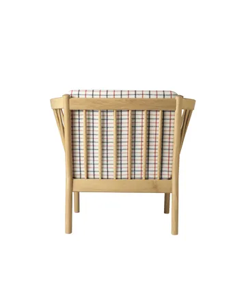 Butaca J146 - Oak nature lacquered-red diced - FDB Møbler