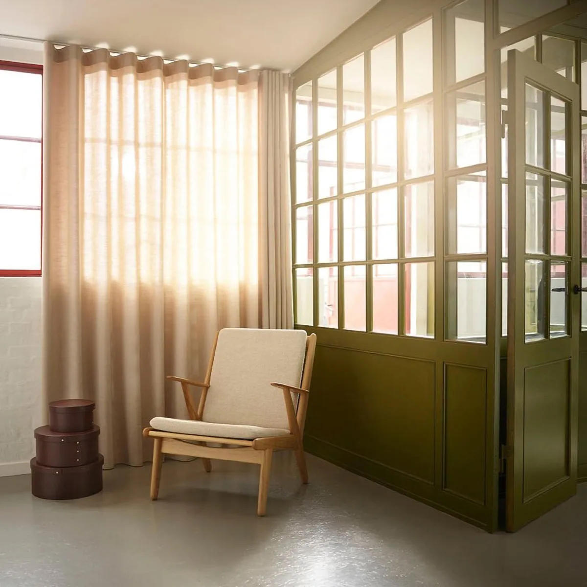 Butaca J53, Roble aceitado-beige FDB Møbler