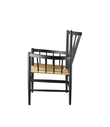 Butaca J82 - Beech black painted-nature - FDB Møbler