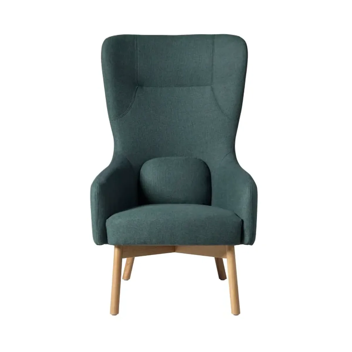 Butaca L35 Gesja Wing Chair, Green-lacquered oak FDB Møbler