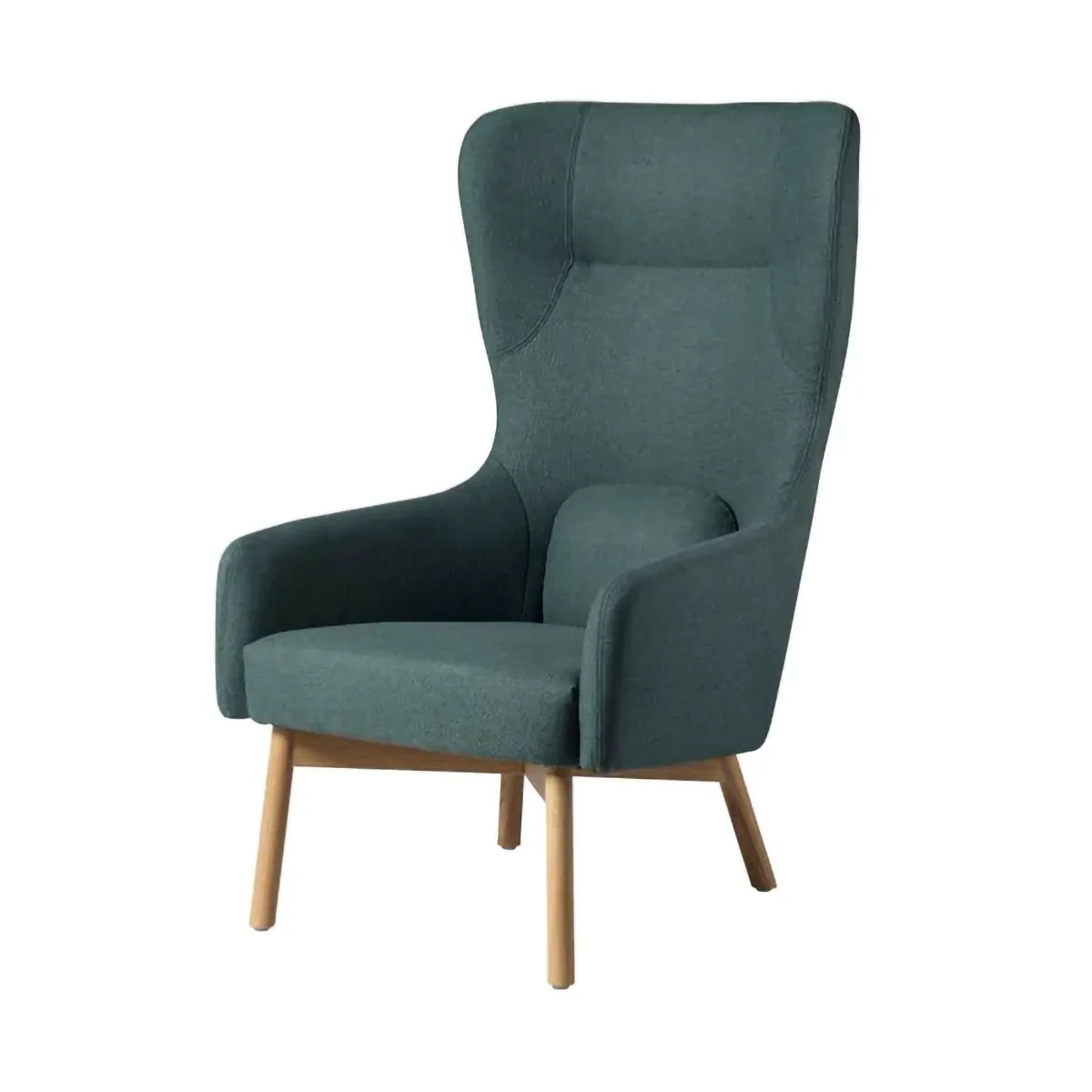 Butaca L35 Gesja Wing Chair, Green-lacquered oak FDB Møbler
