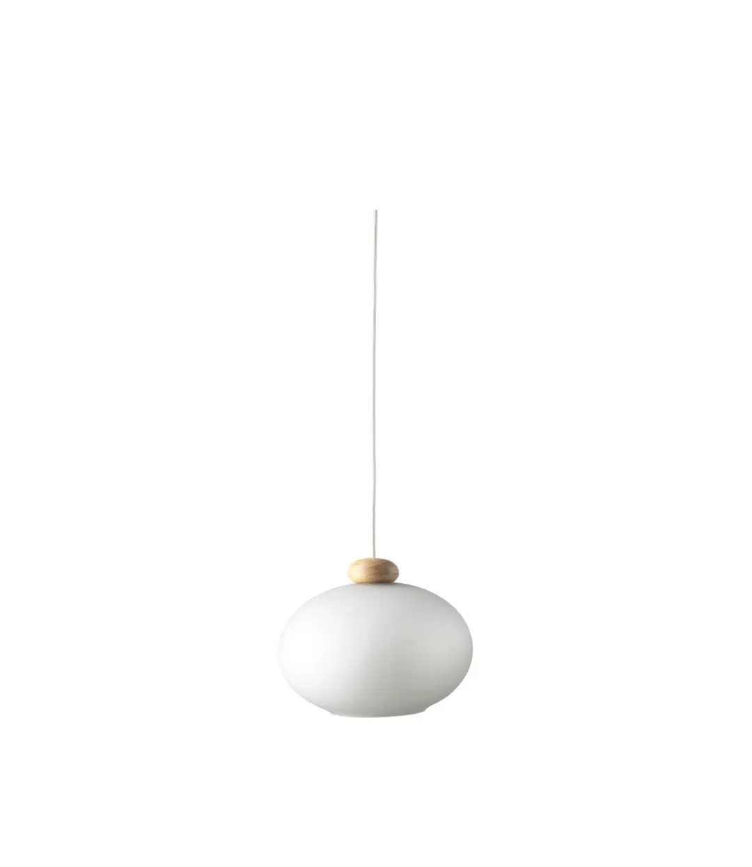 Lámpara Colgante U2 Hiti, Opal-oak nature lacquered FDB Møbler