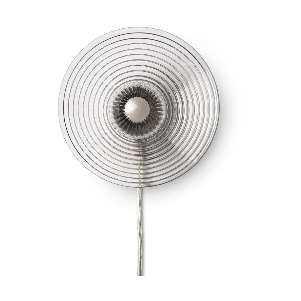Lámpara de pared con cable U12 Sletterhage, Fluted glass-aluminium FDB Møbler