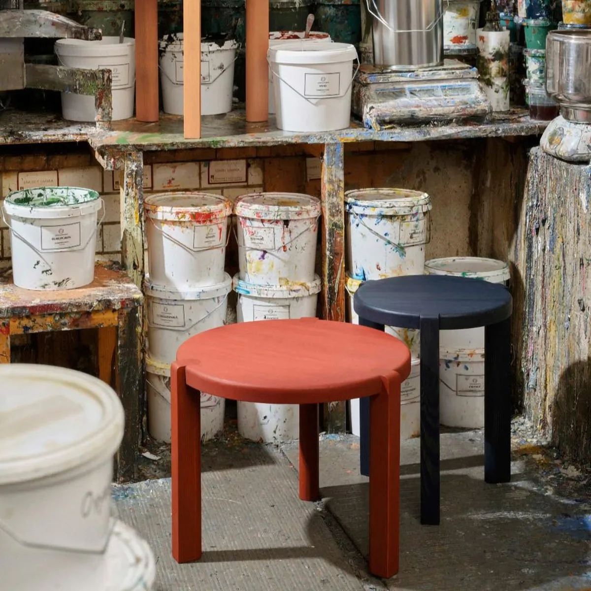 Mesa auxiliar D108 Ragnesminde Ø35 cm, Azul medianoche FDB Møbler