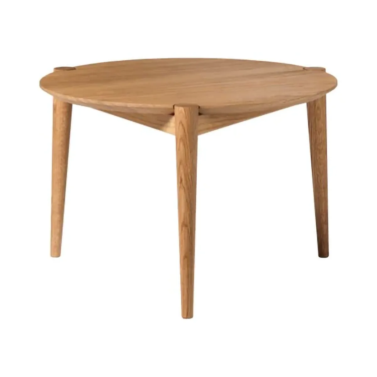 Mesa de centro D102 Søs Ø55 cm, Roble macizo aceitado FDB Møbler