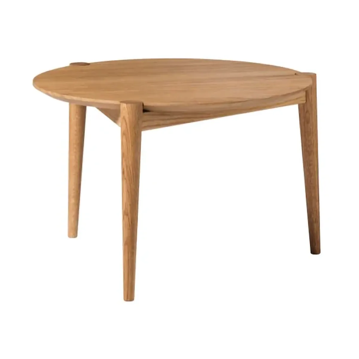 Mesa de centro D102 Søs Ø55 cm, Roble macizo aceitado FDB Møbler