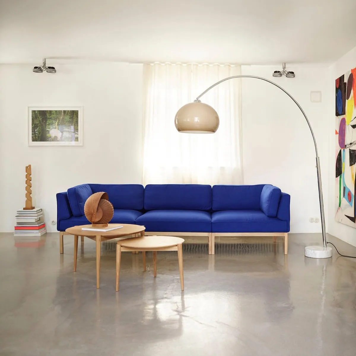 Mesa de centro D102 Søs Ø55 cm, Roble macizo aceitado FDB Møbler