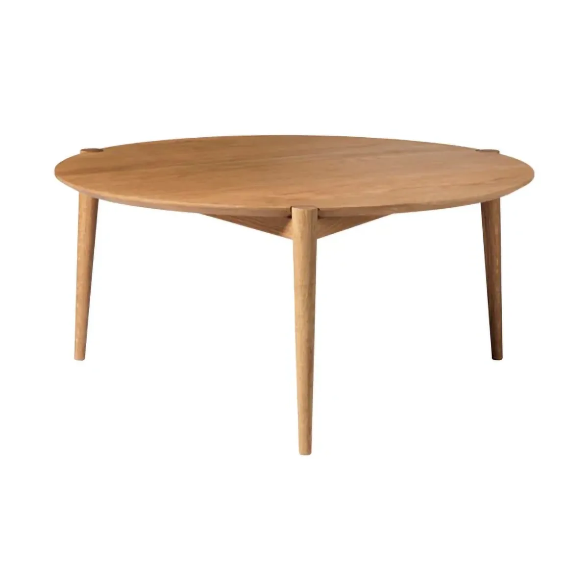 Mesa de centro D102 Søs Ø85 cm, Roble macizo aceitado FDB Møbler