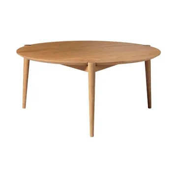 Mesa de centro D102 Søs Ø85 cm - Roble macizo aceitado - FDB Møbler