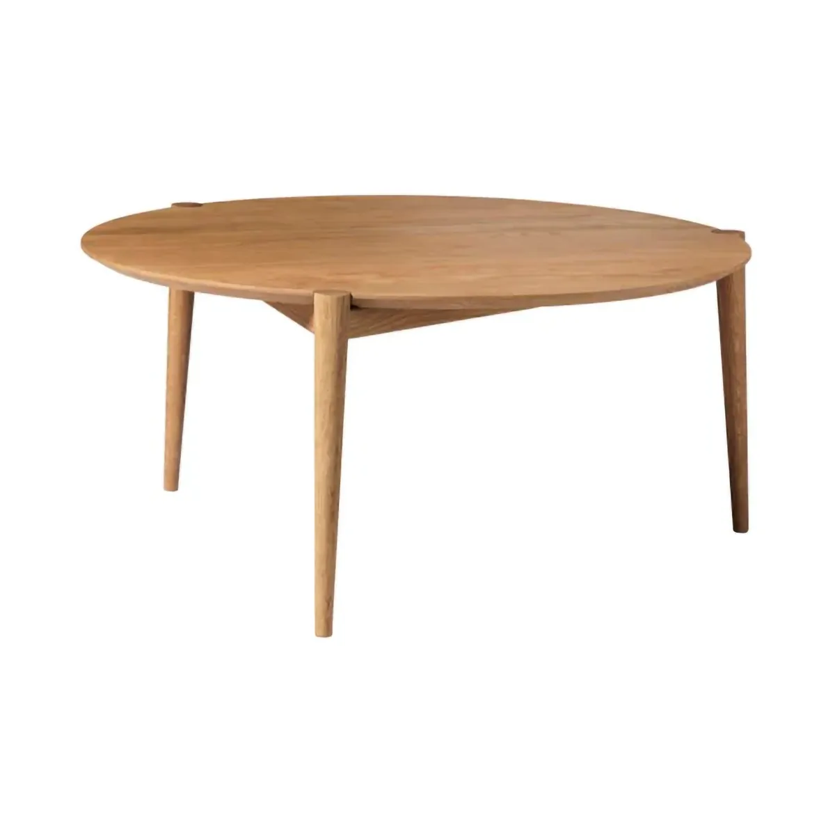 Mesa de centro D102 Søs Ø85 cm, Roble macizo aceitado FDB Møbler