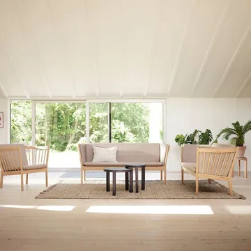 Mesa de centro D108 Ragnesminde, Ø48 cm - Azul medianoche - FDB Møbler