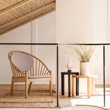 Mesa de centro D108 Ragnesminde, Ø48 cm - Melocotón - FDB Møbler