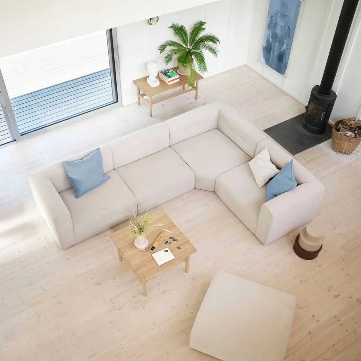 Mesa de centro D33 80x80 cm, Roble macizo aceitado FDB Møbler