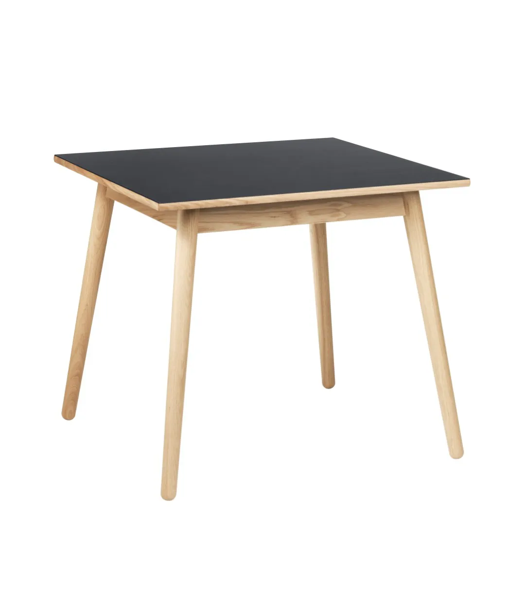 Mesa de comedor C35A 82x82 cm, Dark grey-oak nature lacquered FDB Møbler