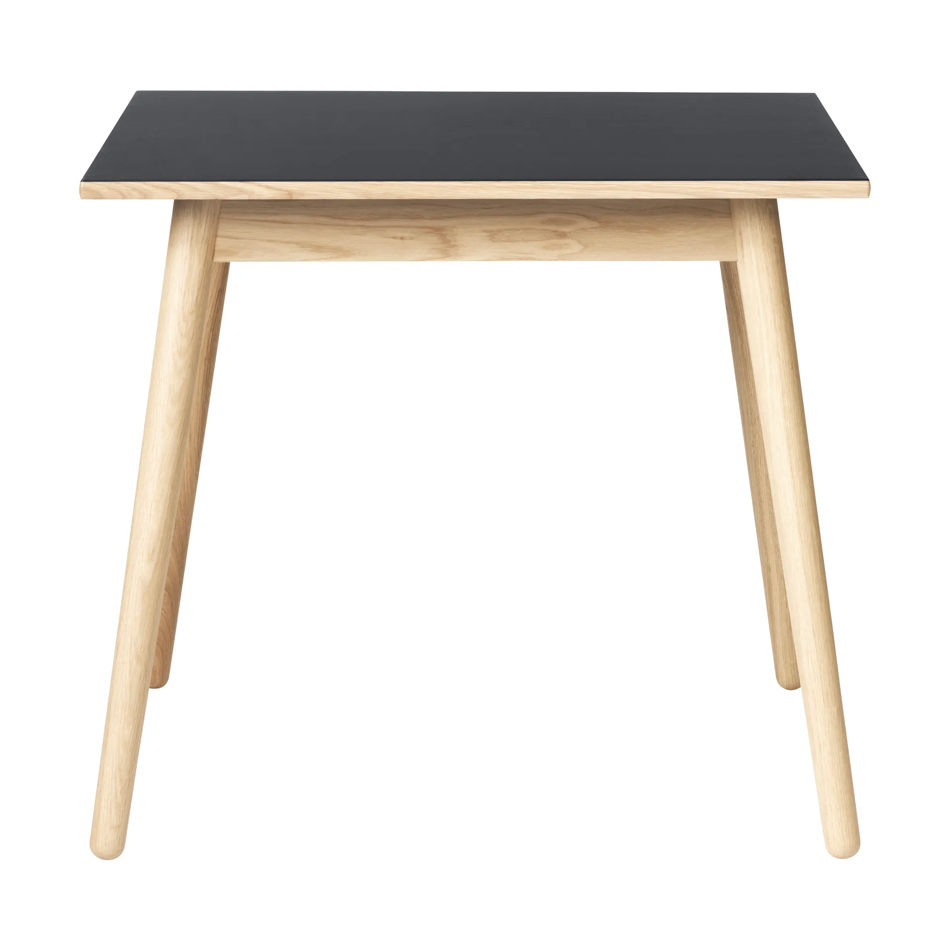 Mesa de comedor C35A 82x82 cm, Linóleo negro-roble natural con barniz al agua FDB Møbler