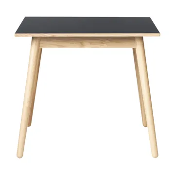 Mesa de comedor C35A 82x82 cm - Linóleo negro-roble natural con barniz al agua - FDB Møbler