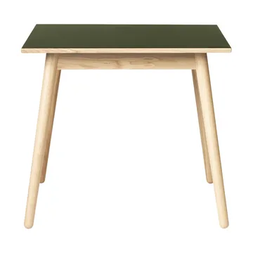 Mesa de comedor C35A 82x82 cm - Linóleo oliva-roble natural con barniz al agua - FDB Møbler