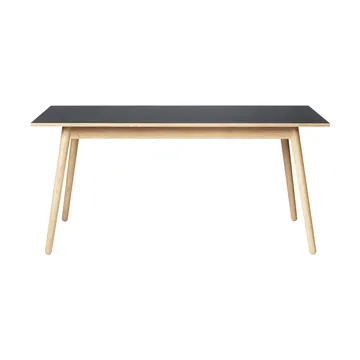 Mesa de comedor C35B 82x160 cm - Linóleo negro-roble natural con barniz al agua - FDB Møbler