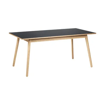 Mesa de comedor C35B 82x160 cm - Linóleo negro-roble natural con barniz al agua - FDB Møbler