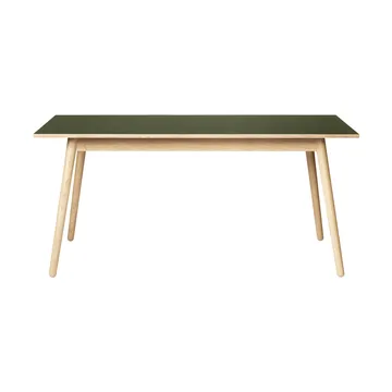 Mesa de comedor C35B 82x160 cm - Linóneo oliva-roble natural con barniz al agua - FDB Møbler