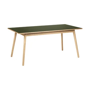 Mesa de comedor C35B 82x160 cm - Linóneo oliva-roble natural con barniz al agua - FDB Møbler