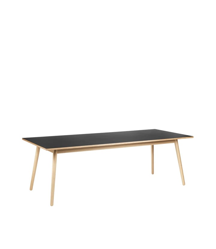 Mesa de comedor C35C 95x220 cm, Black-oak nature lacquered FDB Møbler