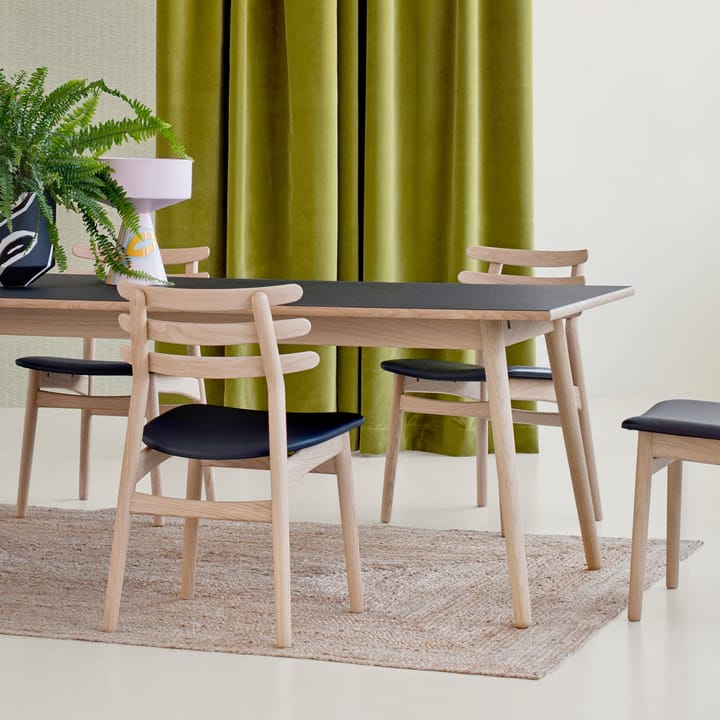Mesa de comedor C35C 95x220 cm, Black-oak nature lacquered FDB Møbler