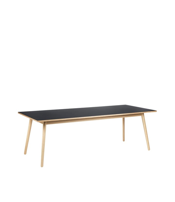 Mesa de comedor C35C 95x220 cm, Dark grey-oak nature lacquered FDB Møbler