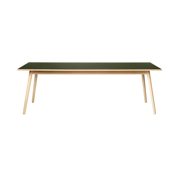 Mesa de comedor C35C 95x220 cm - Olive green-oak nature lacquered - FDB Møbler