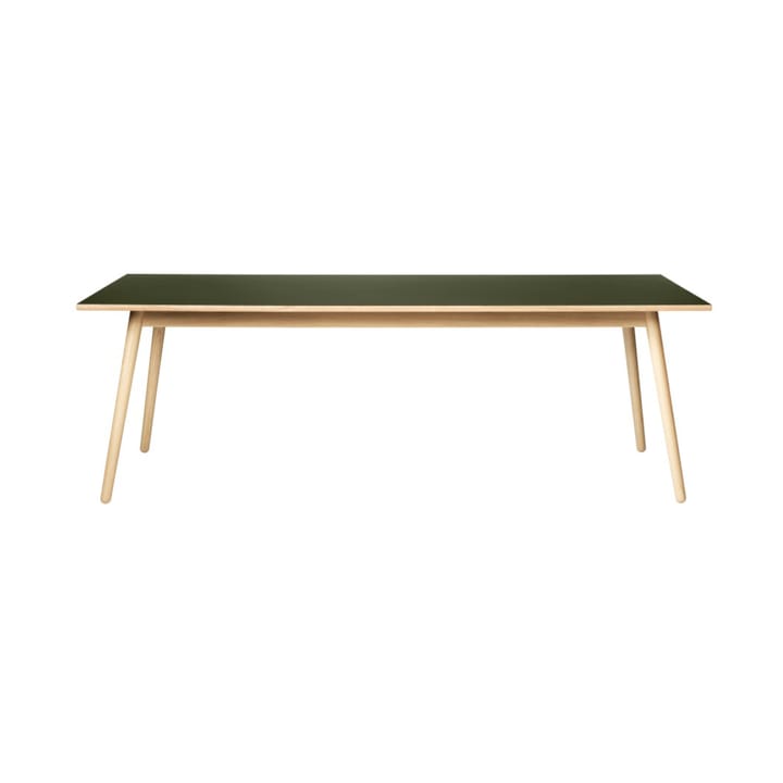 Mesa de comedor C35C 95x220 cm - Olive green-oak nature lacquered - FDB Møbler