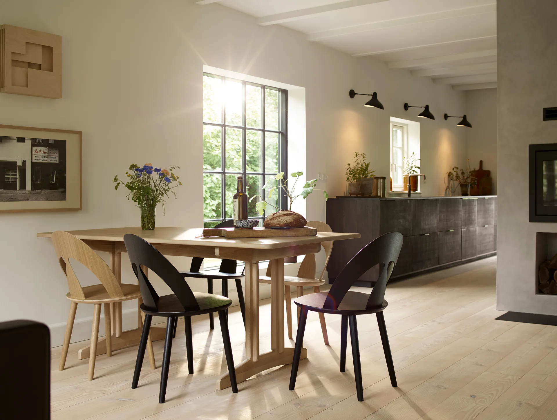 Mesa de comedor C64 Shaker 90x180 cm, Oak nature oiled FDB Møbler