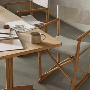 Mesa de comedor C64 Shaker 90x180 cm - Roble macizo aceitado - FDB Møbler